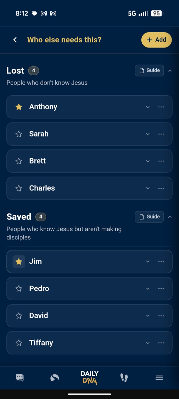 Who Else? screen